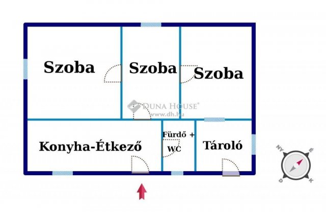 Eladó családi ház, Tiszaalpáron 22 M Ft, 3 szobás
