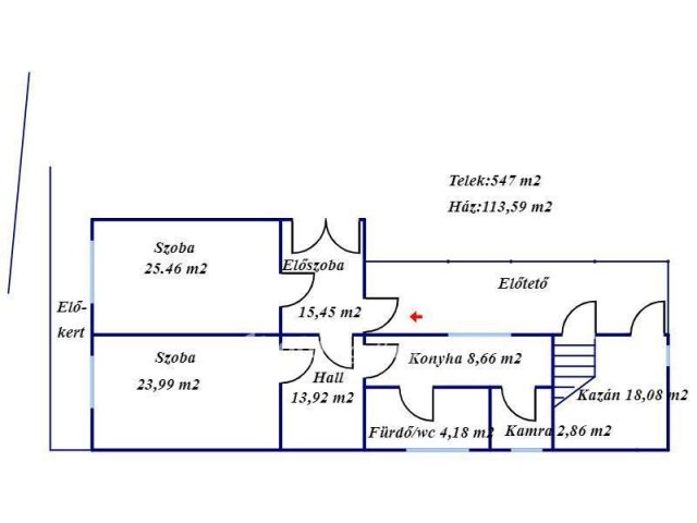 Eladó családi ház, Dobozon 12.9 M Ft, 2 szobás