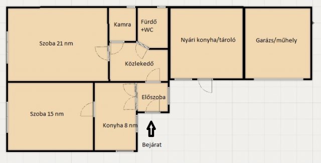 Eladó családi ház, Szarvasgedén 15.99 M Ft, 2 szobás