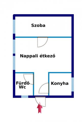 Eladó téglalakás, Pécsett 24 M Ft, 2 szobás