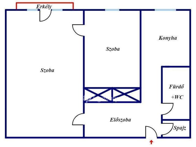 Eladó téglalakás, Kistokajon 24.9 M Ft, 1+1 szobás