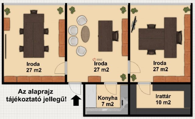 Kiadó iroda, Szegeden 196 E Ft / hó, 3 szobás