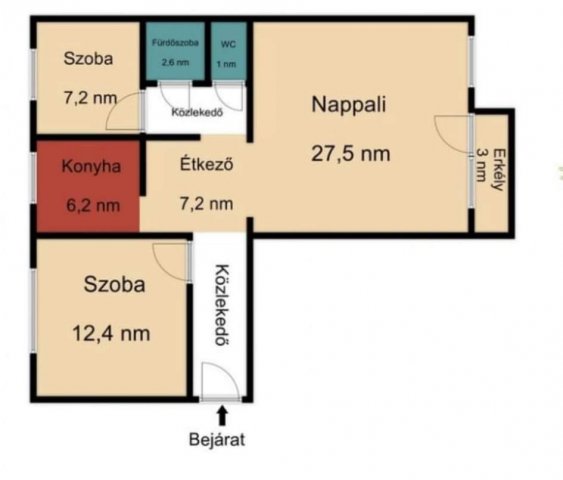 Eladó panellakás, Budapesten, III. kerületben 65 M Ft, 3 szobás