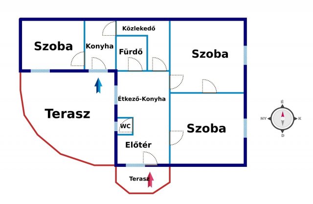 Eladó ikerház, Kiskunfélegyházán 44 M Ft, 3 szobás