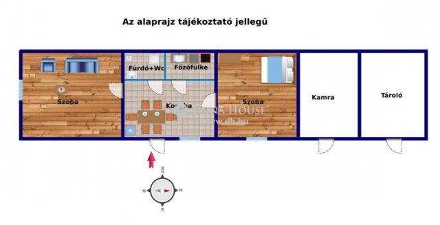 Eladó családi ház, Tácon 22 M Ft, 2 szobás