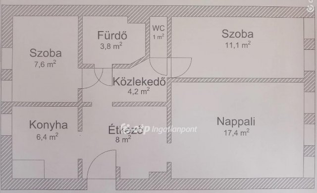 Eladó téglalakás, Sopronban, Deák téren 41.9 M Ft, 2+1 szobás