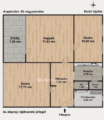 Eladó panellakás, Budapesten, XVII. kerületben 53.5 M Ft