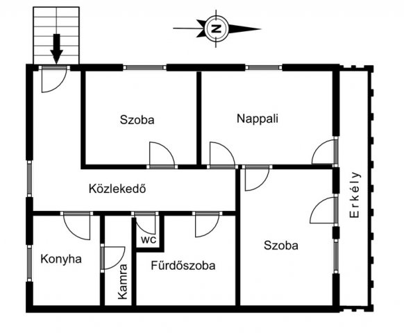 Eladó téglalakás, Kisvárdán 26.5 M Ft, 3 szobás