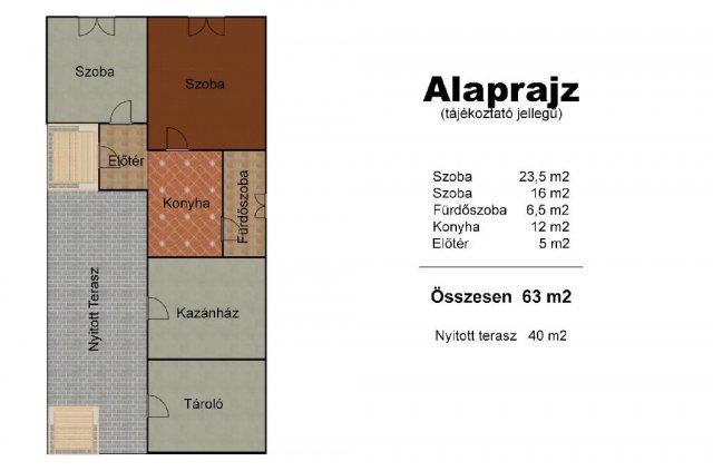 Eladó családi ház, Pápateszéren 13.5 M Ft, 2 szobás