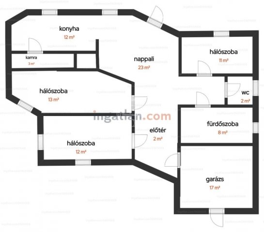 Eladó családi ház, Komáromban 79.9 M Ft, 4 szobás