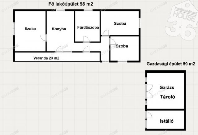 Eladó mezogazdasagi ingatlan, Fülöpházán 34.9 M Ft, 3 szobás