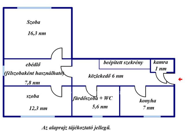 Eladó téglalakás, Szolnokon 21.9 M Ft, 2 szobás