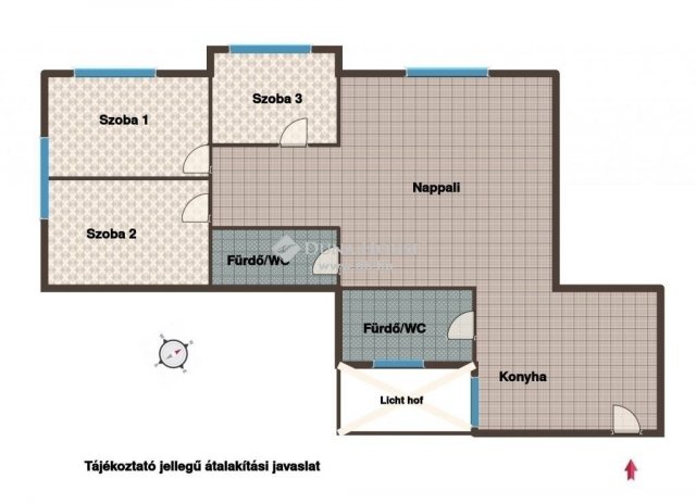 Eladó téglalakás, Budapesten, VIII. kerületben 74.9 M Ft