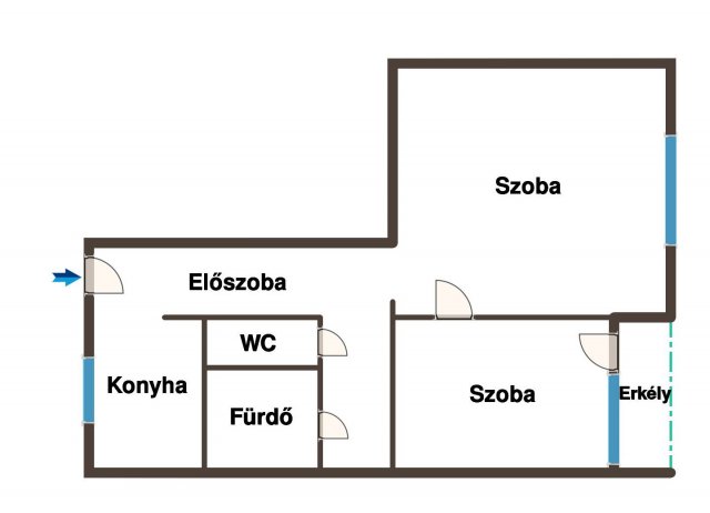 Eladó panellakás, Budapesten, X. kerületben 59.9 M Ft, 2 szobás