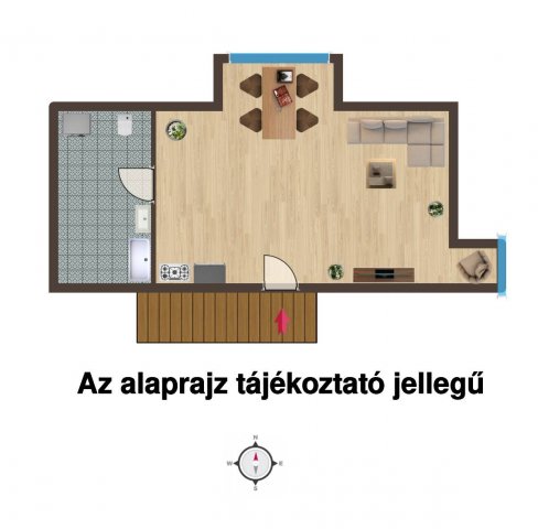 Eladó téglalakás, Siófokon 54 M Ft, 1 szobás
