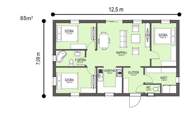 Eladó családi ház, Kecskeméten, Vacsi közben 45.275 M Ft