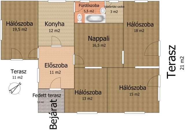 Eladó családi ház, Kapolcson 92.5 M Ft, 5 szobás