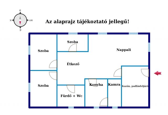Eladó családi ház, Balatonkeresztúron 48.5 M Ft, 4 szobás