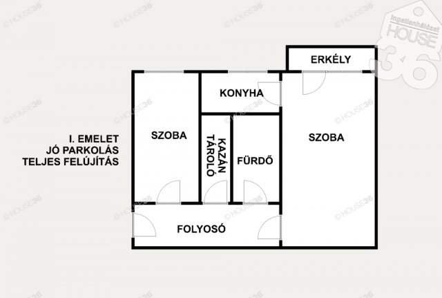 Eladó téglalakás, Kecskeméten 36.9 M Ft, 2 szobás
