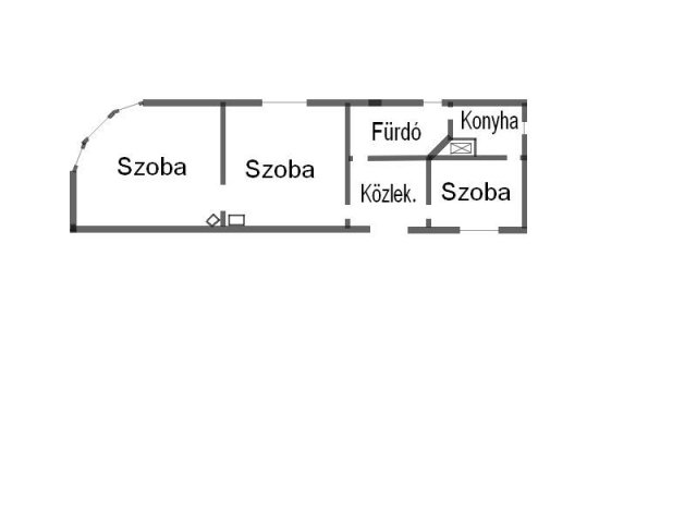 Eladó téglalakás, Miskolcon 13.7 M Ft, 3 szobás