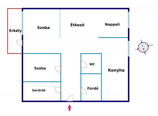 Eladó panellakás, Kecskeméten 49.9 M Ft, 3 szobás