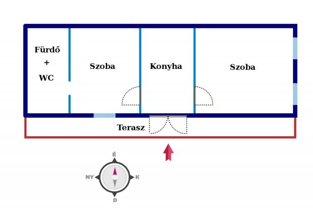 Eladó családi ház, Hosszúhetényen 10.9 M Ft, 2 szobás