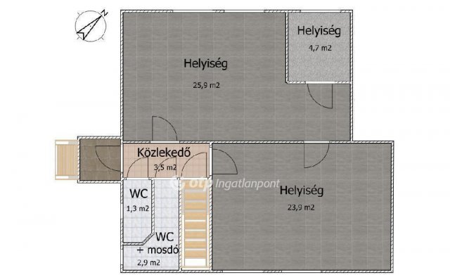 Eladó családi ház, Taksonyon 59.9 M Ft, 3 szobás