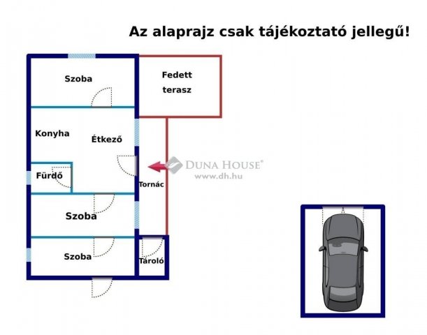 Eladó családi ház, Pándon 19.9 M Ft, 3 szobás