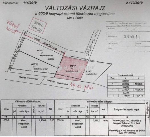 Eladó telek, Cserkeszőlőn 28.5 M Ft / költözzbe.hu