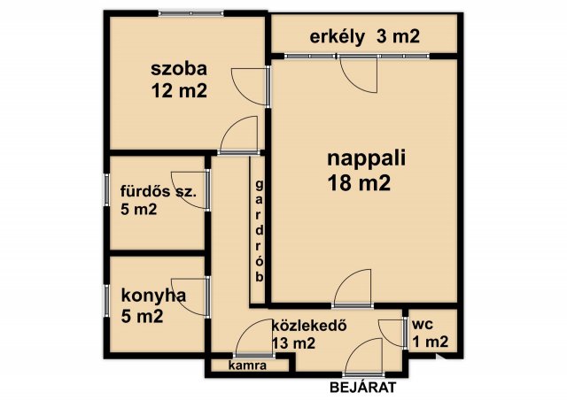 Eladó téglalakás, Veszprémben 43 M Ft, 2 szobás