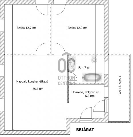 Eladó téglalakás, Pakson 47.9 M Ft, 2 szobás