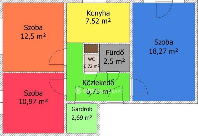 Eladó panellakás, Salgótarjánban 18 M Ft, 2+1 szobás