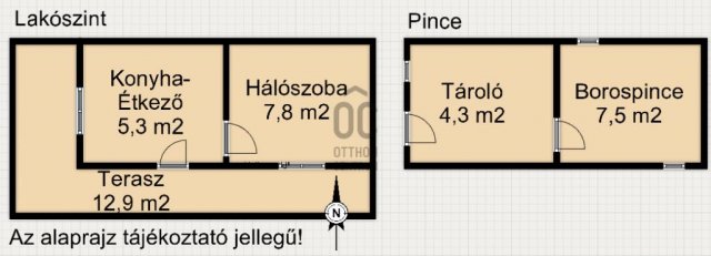 Eladó nyaraló, Homokkomáromon 2.5 M Ft, 1 szobás