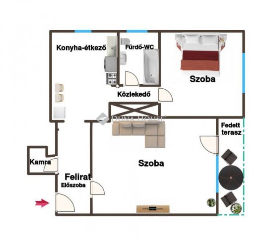 Eladó téglalakás, Dombóváron 23.4 M Ft, 2 szobás