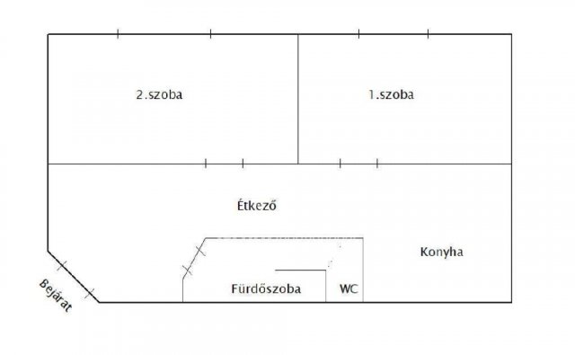 Eladó téglalakás, Nyíregyházán 32.5 M Ft, 2 szobás