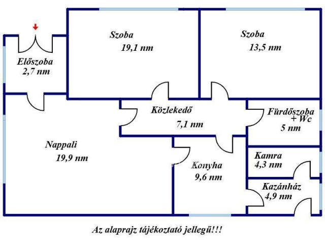 Eladó családi ház, Kisújszálláson 16.3 M Ft, 2 szobás