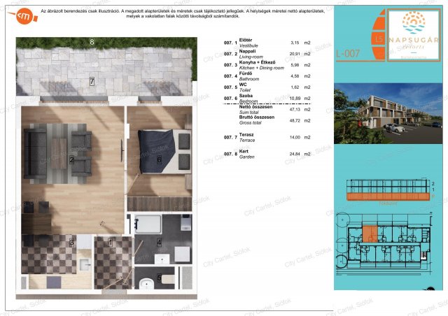 Eladó téglalakás, Balatonlelleén 59.99 M Ft, 2 szobás