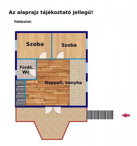 Eladó családi ház, Balatonkenesén 75 M Ft, 2 szobás