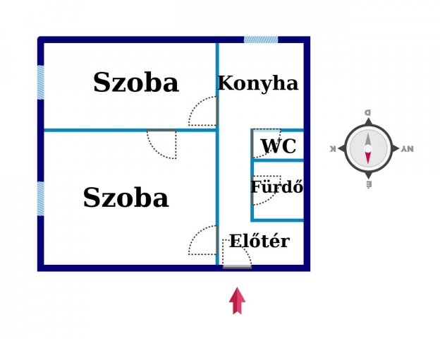 Eladó téglalakás, Kiskunfélegyházán 18.9 M Ft, 2 szobás