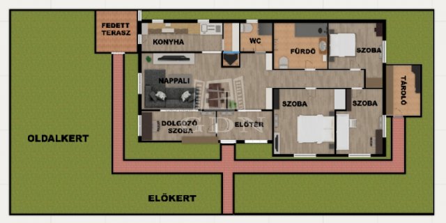 Eladó családi ház, Balatonszabadiban 68.5 M Ft, 2+2 szobás