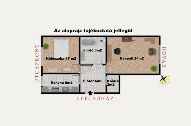 Kiadó téglalakás, albérlet, Szegeden, Bercsényi utcában