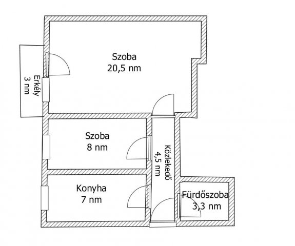 Eladó téglalakás, Budapesten, III. kerületben 49 M Ft, 2 szobás