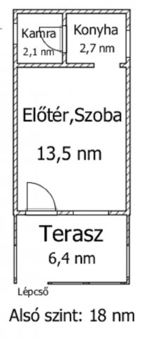 Eladó nyaraló, Somlóvásárhelyen 16.9 M Ft, 2 szobás