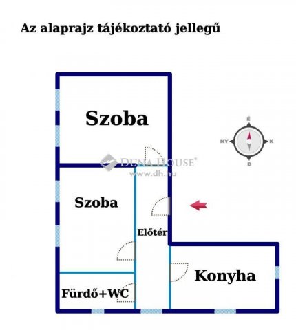 Eladó téglalakás, Nagykanizsán 21.7 M Ft, 2 szobás