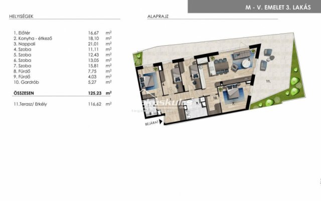Eladó téglalakás, Balatonföldváron 224.9 M Ft, 4+1 szobás