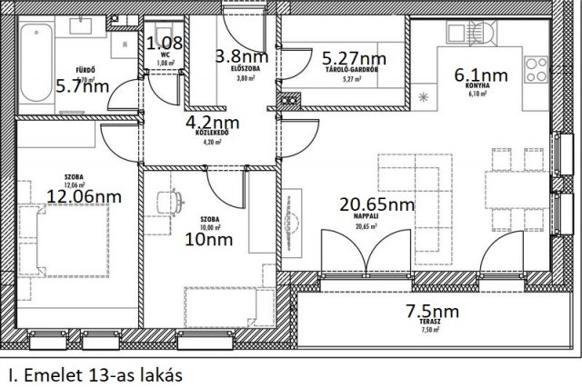 Eladó téglalakás, Érden 88.7 M Ft, 3 szobás