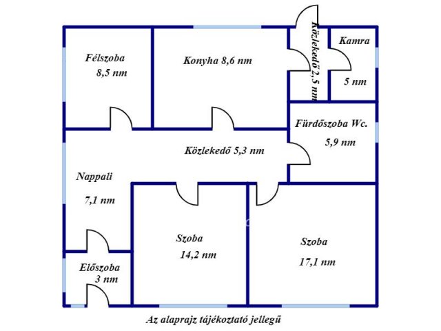 Eladó családi ház, Kétpón 12 M Ft, 2+1 szobás