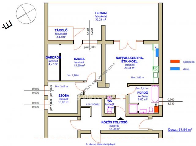 Eladó téglalakás, Tiszafüreden 45 M Ft, 2+1 szobás