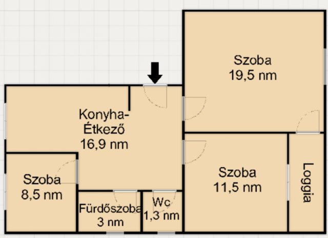 Eladó téglalakás, Nyíregyházán 34.9 M Ft, 3 szobás