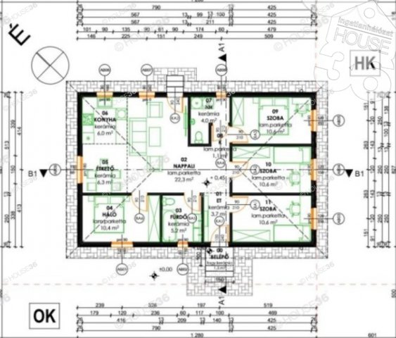 Eladó családi ház, Kecskeméten 55 M Ft, 5 szobás